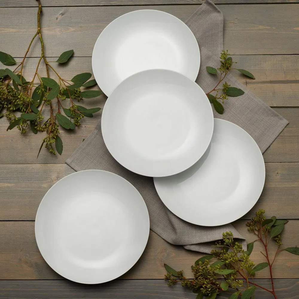 Fitz and Floyd Everyday White Coupe Piatti Piani 26,7 cm Set 4
