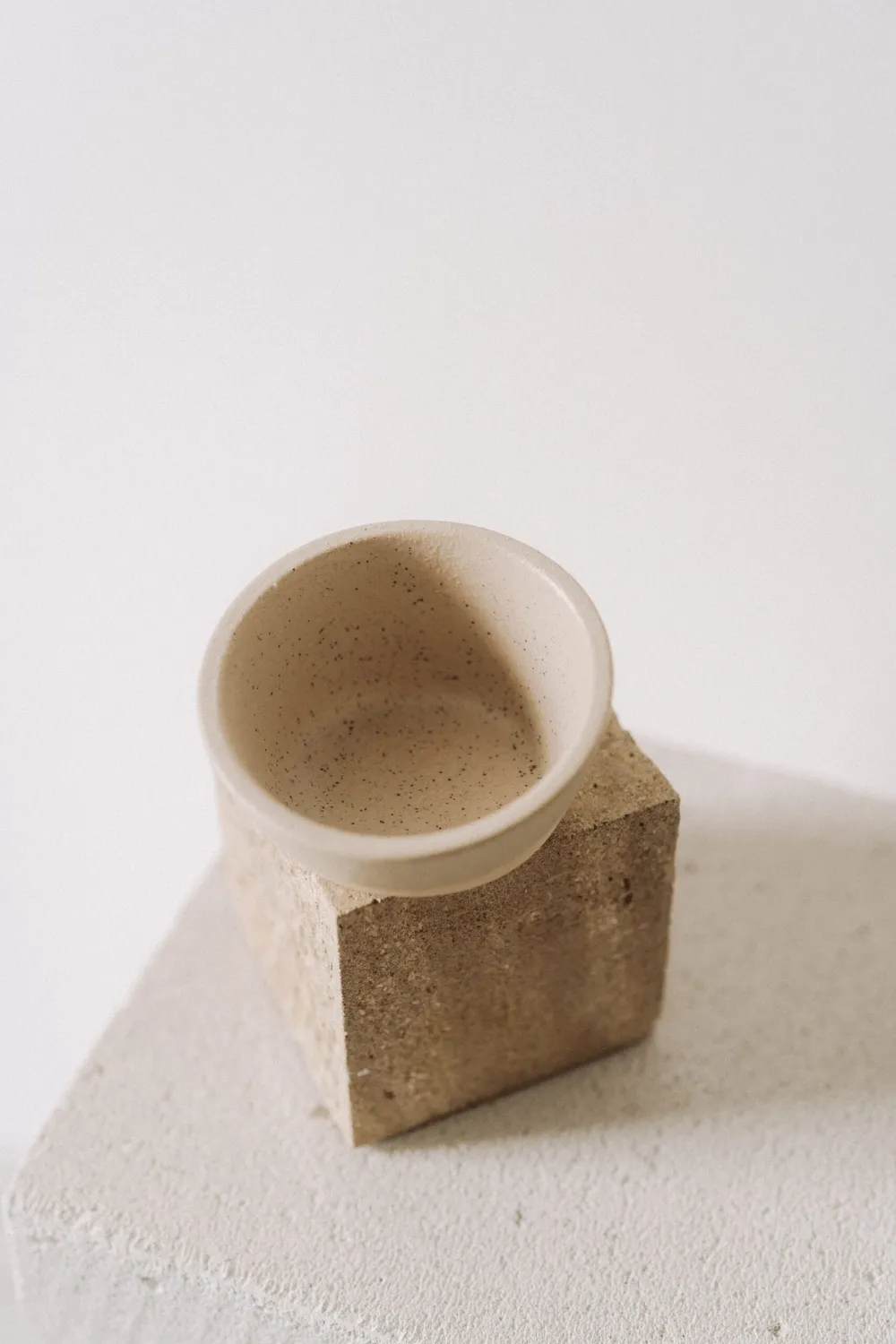 Poemi Saliera in Gres 11 cm Beige Opaco