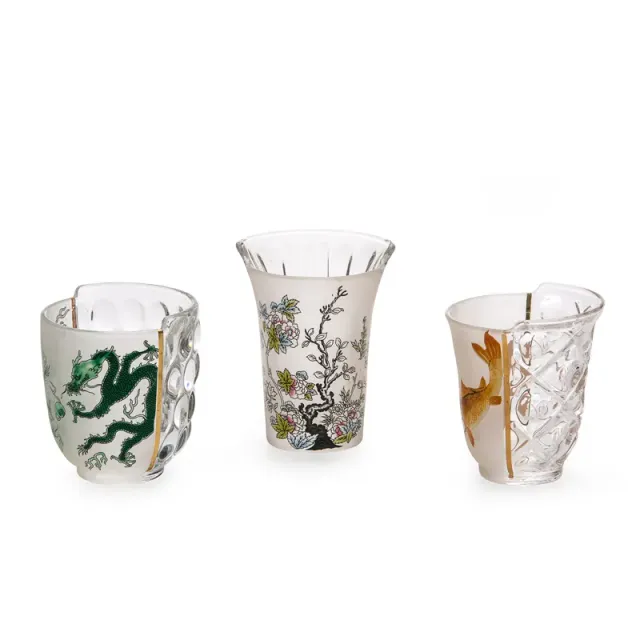 Seletti Hybrid Aglaura set 3 bicchieri vetro
