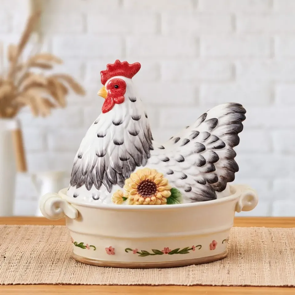 Fitz and Floyd Provence Hen zuppiera coperta gallina