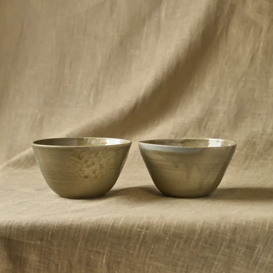 Studio Delta Pottery Celadon set 2 ciotole gres 13 cm