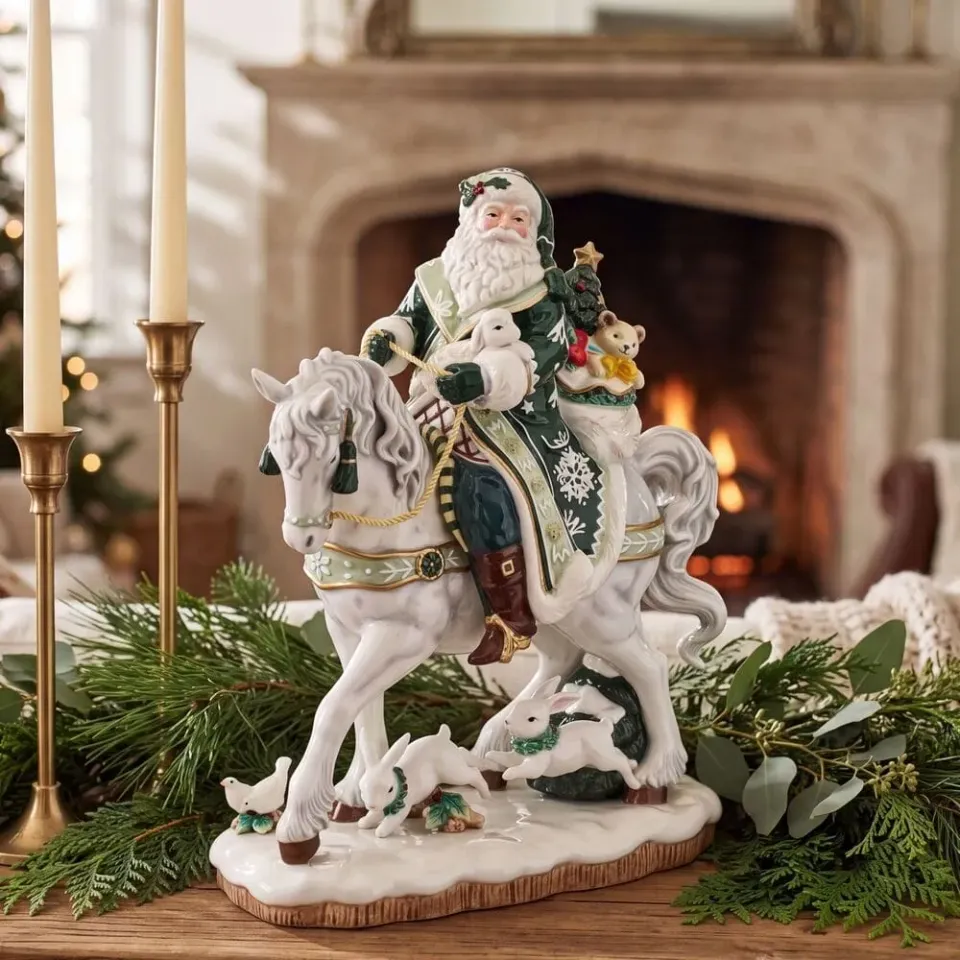 Fitz and Floyd Winter Frost statuina Babbo Natale 40 cm