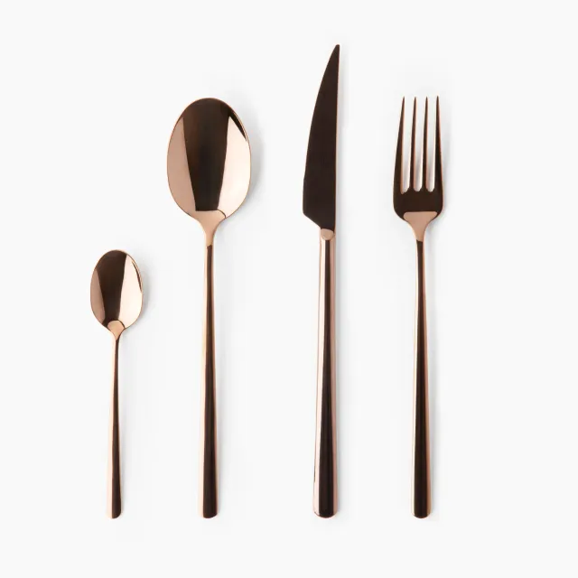 Nomeproprio Teodora piatti bronzo 8 pezzi 2 set da 4 pezzi