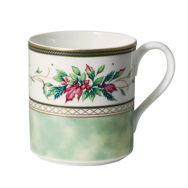 Fitz and Floyd Winter Holiday tazza bone china natalizia