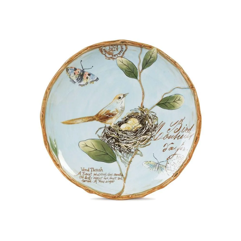 Fitz and Floyd Toulouse Set 4 Piatti Insalata Blu in Gres