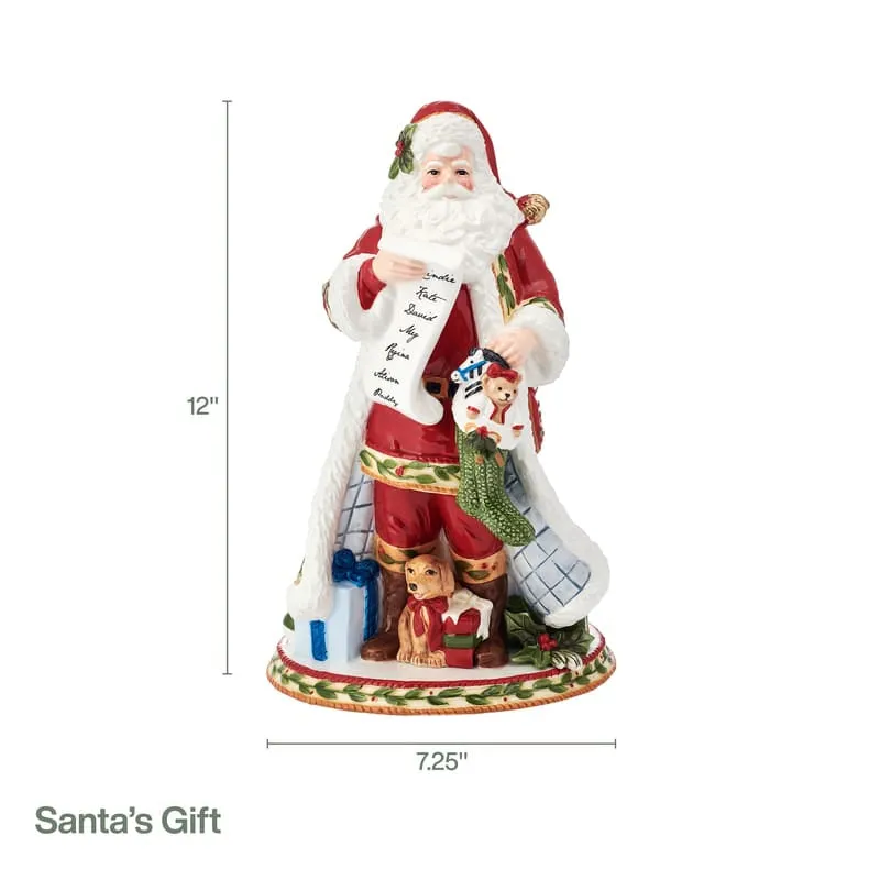 Fitz and Floyd Santa's Gift statuetta Babbo Natale 12 pollici