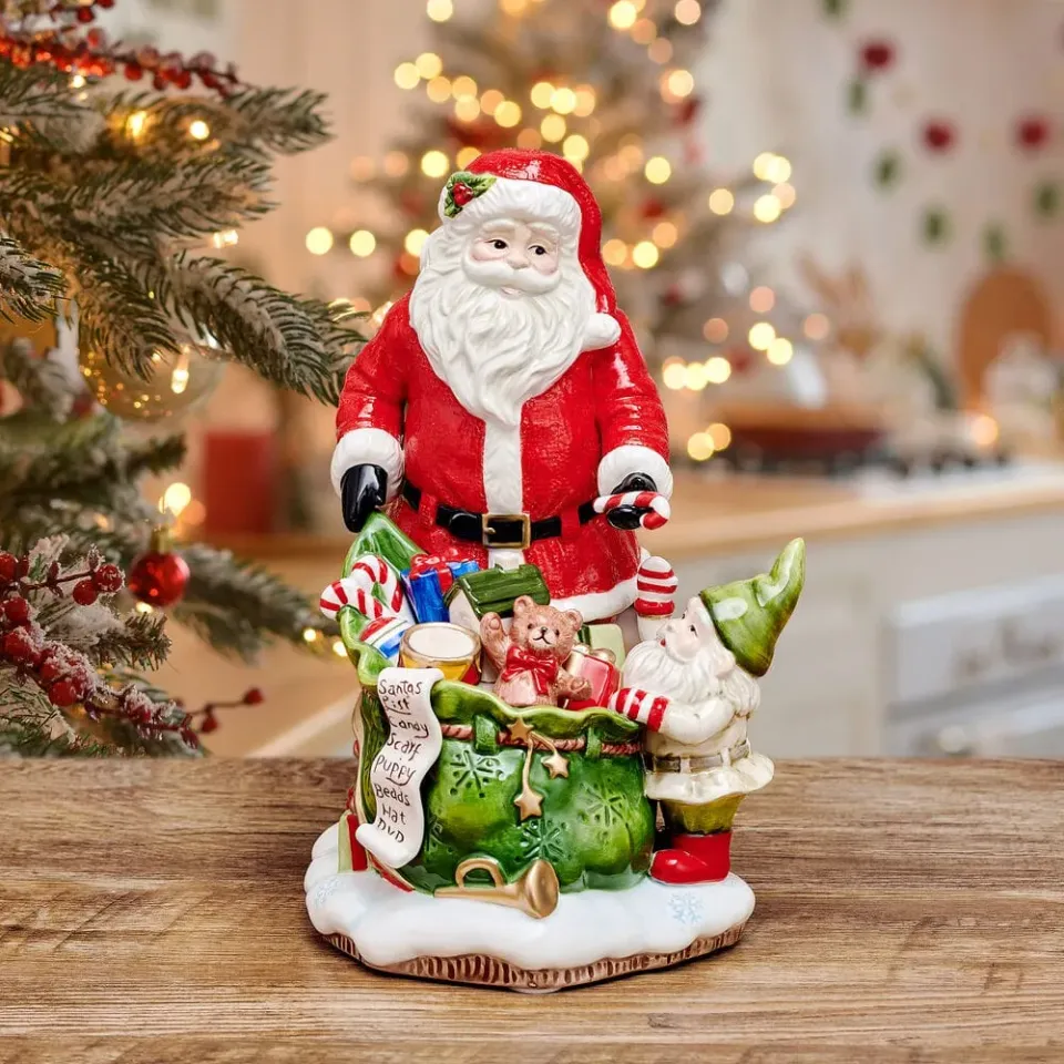 Fitz and Floyd Holiday Musical Santa statuetta elfo 28 cm