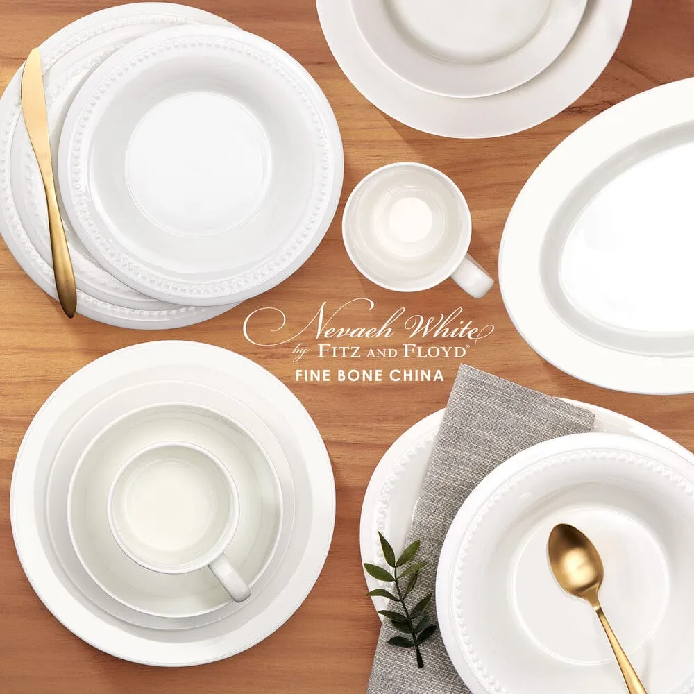 Fitz and Floyd Nevaeh White ciotola servizio perlinata bone china