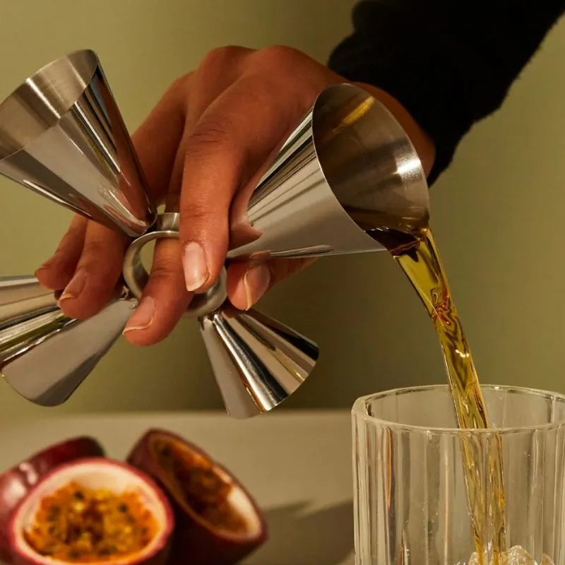 Alessi Quadri Combo Jigger misurino cocktail acciaio