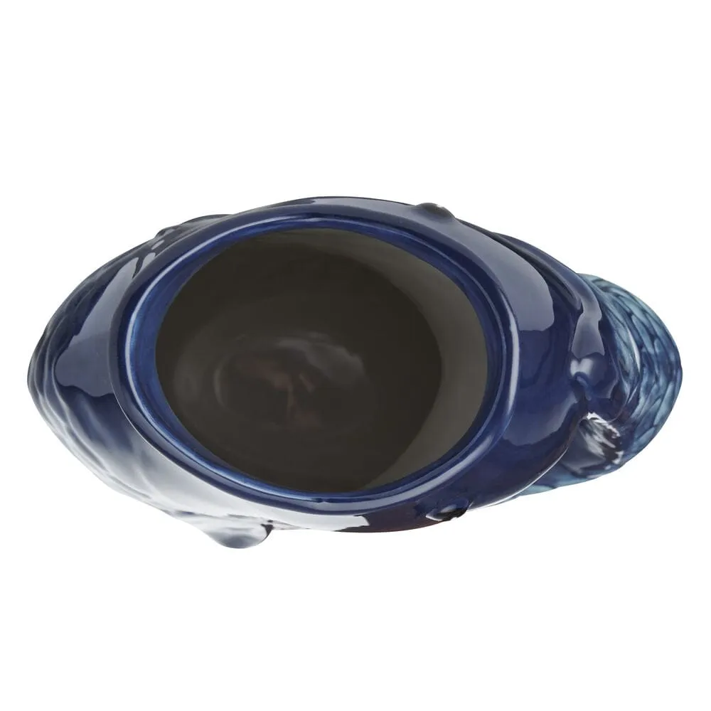 Fitz and Floyd Coastal Blue Fin brocca blu terraglia