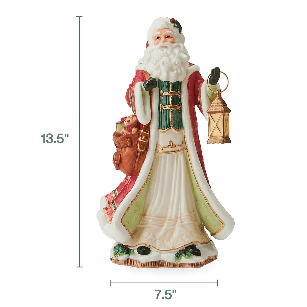 Fitz and Floyd Crimson Santa statuetta natalizia 34 cm