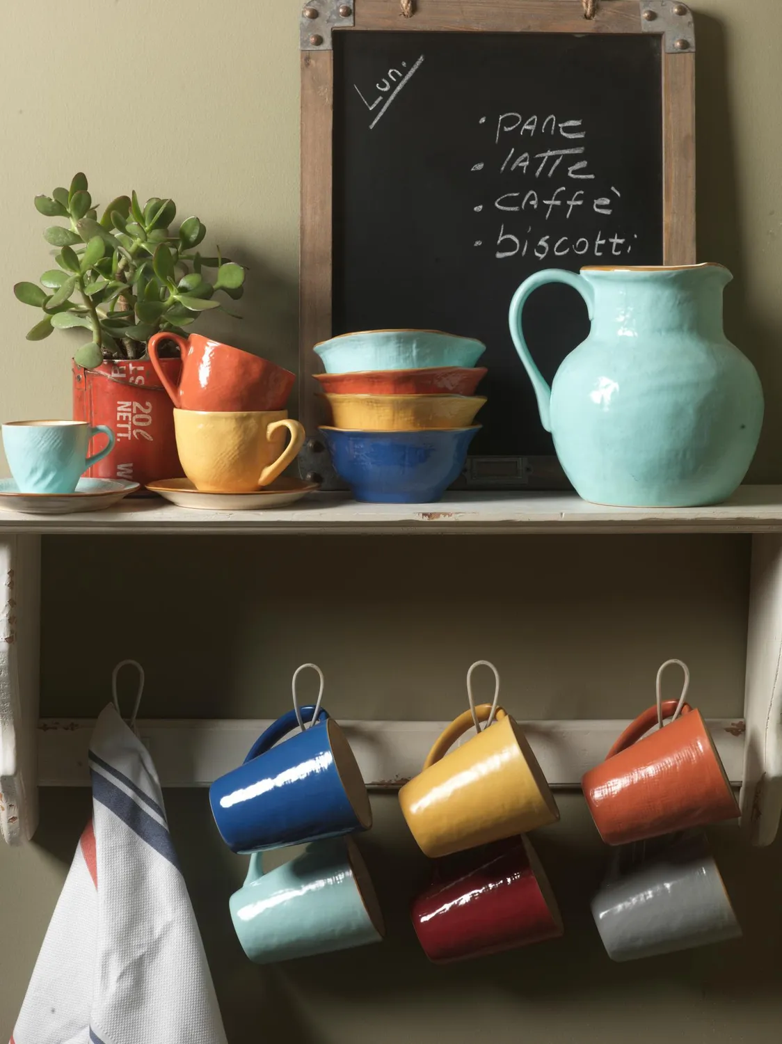 Novità Home Mediterraneo mug set 6 in gres