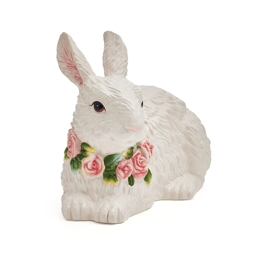 Fitz and Floyd La Fleur Rabbit statuina coniglio sdraiato