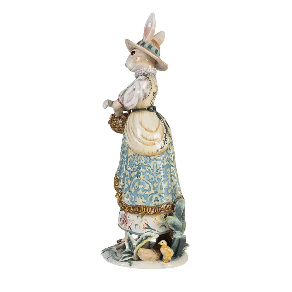 Fitz and Floyd Dapper Rabbits Female statuina coniglio 51 cm