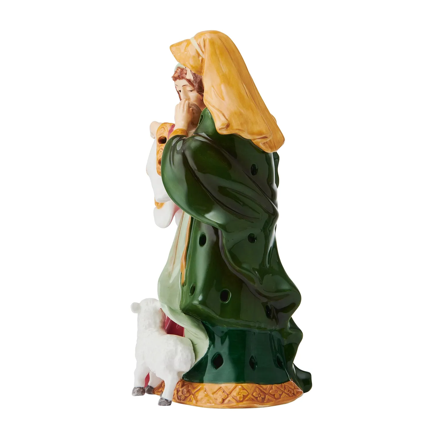 Fitz and Floyd Holiday Luminary Sacra Famiglia statuetta presepe LED 24 cm