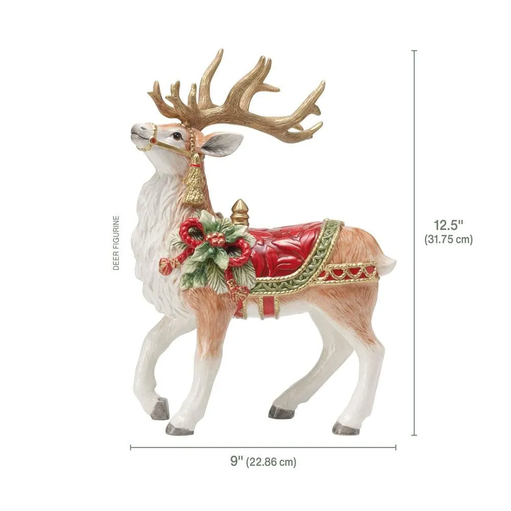 Fitz and Floyd Holiday Home cervo statuetta 31 cm terracotta