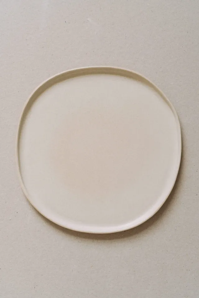 Poemi Aarde piatto in gres 26 cm bianco sporco