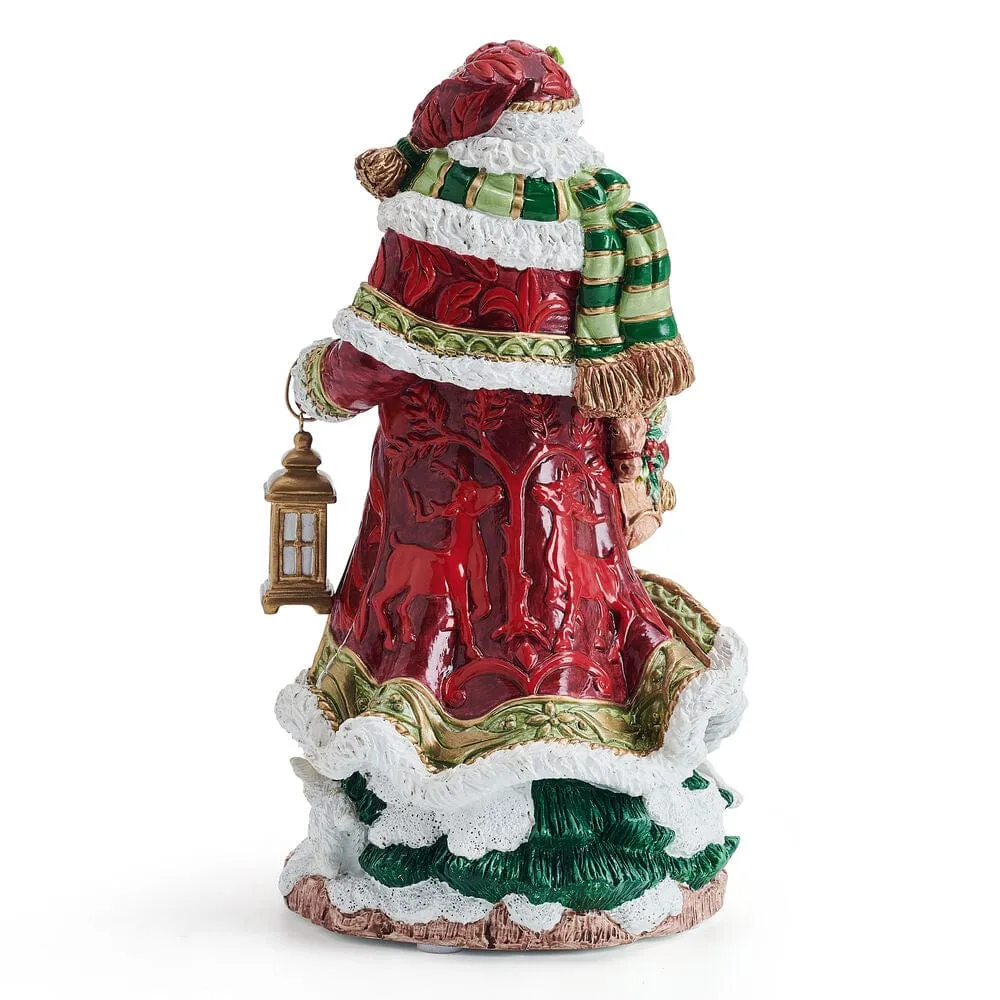 Fitz and Floyd Telluride Santa statuina musicale 28 cm resina