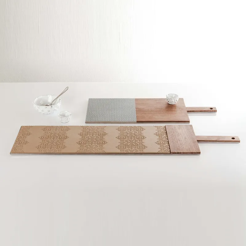 KnIndustrie In-Taglio 2 Ecru tagliere noce