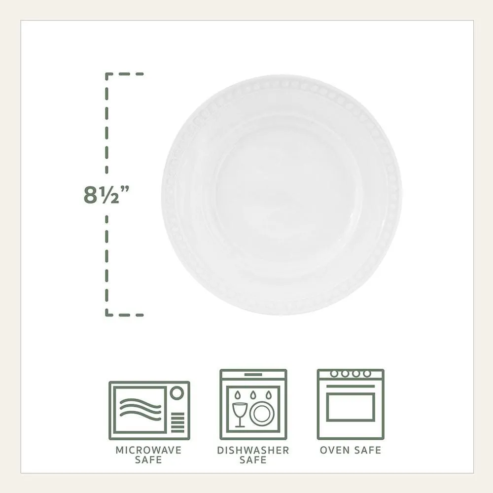 Fitz and Floyd Everyday White Beaded servizio piatti 16 pezzi