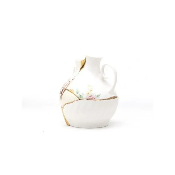 Seletti Kintsugi vaso porcellana oro