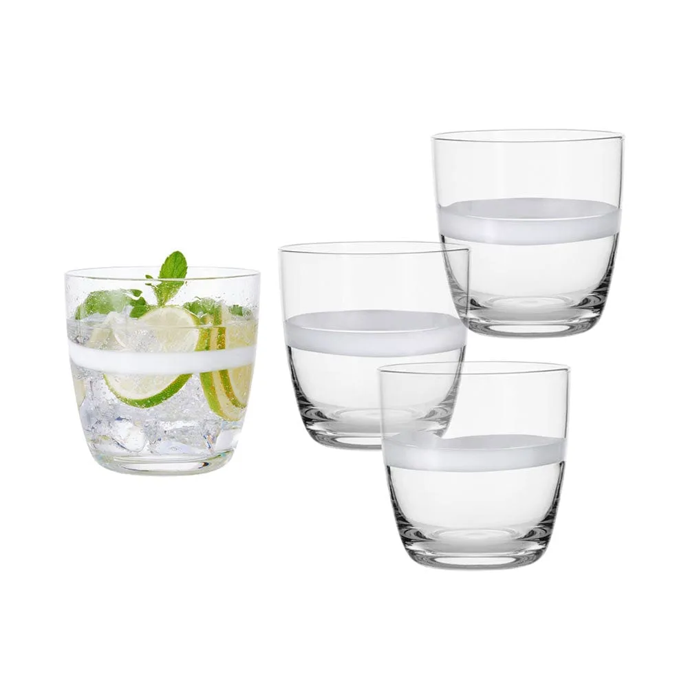 Fitz and Floyd Organic Band bicchieri whisky set 4 vetro