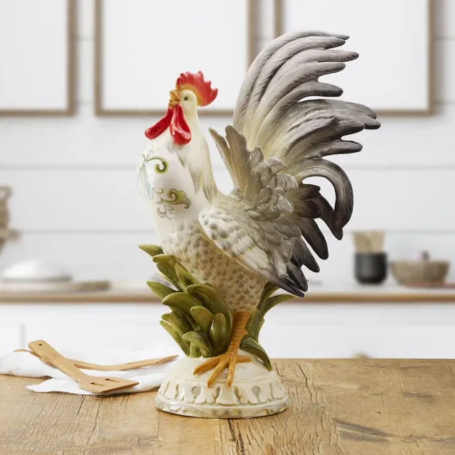 Fitz and Floyd Lantana statuetta galletto ceramica 52 cm