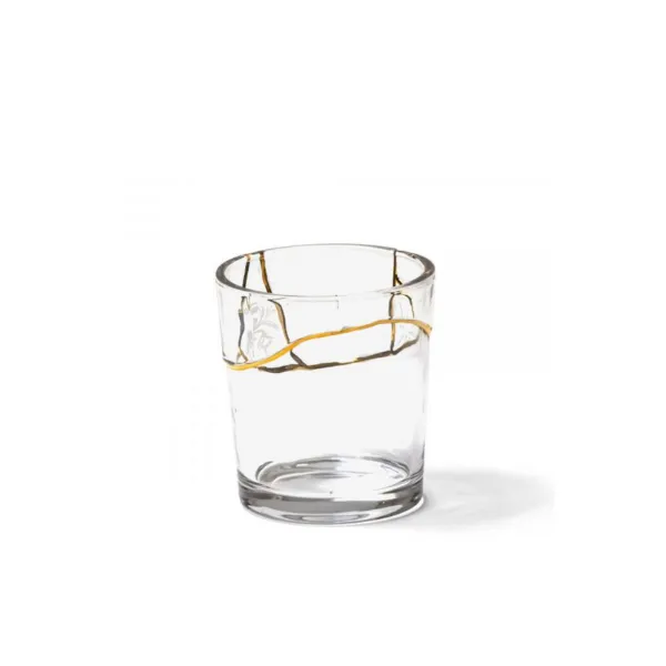 Seletti Kintsugi bicchiere porcellana oro