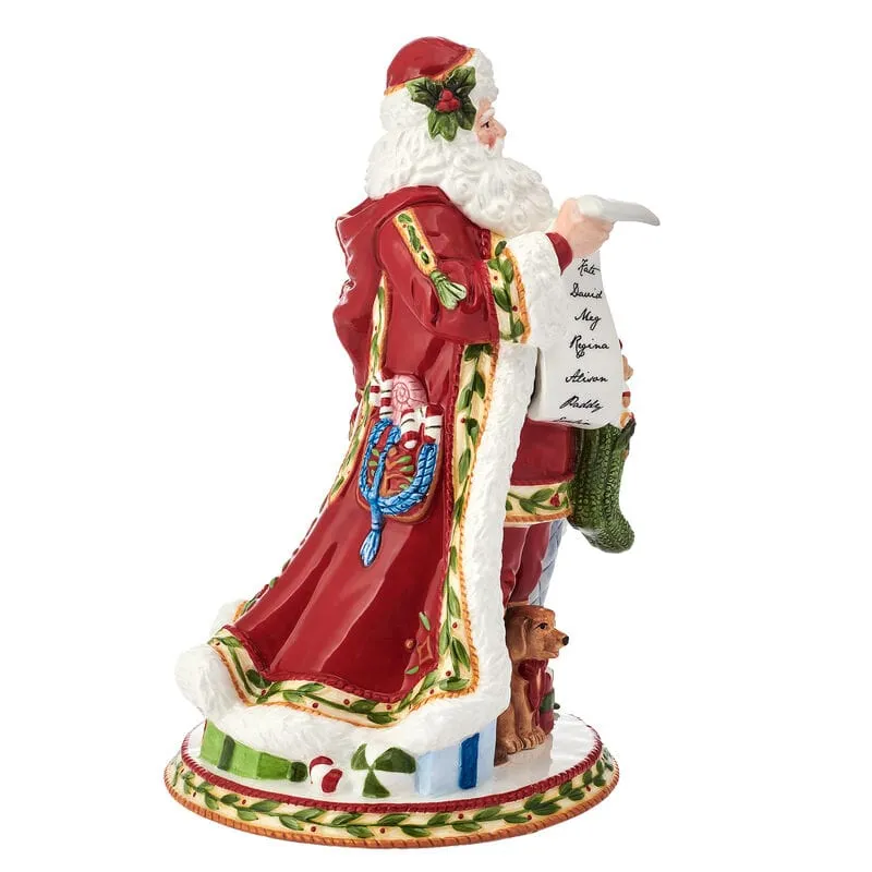 Fitz and Floyd Santa's Gift statuetta Babbo Natale 12 pollici