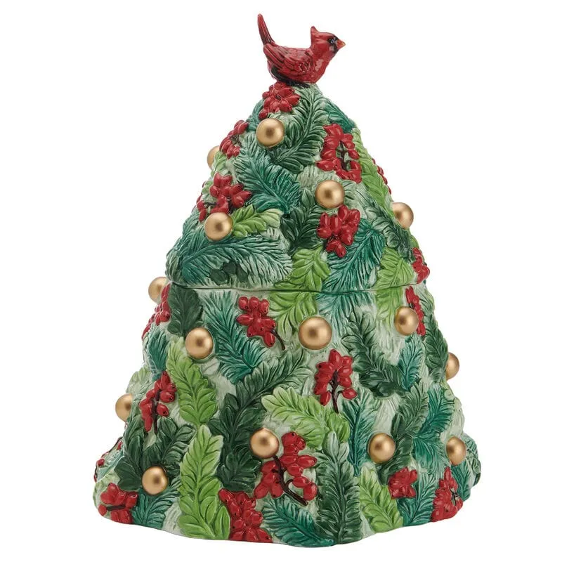 Fitz and Floyd Christmas Tree biscottiera albero Natale verde