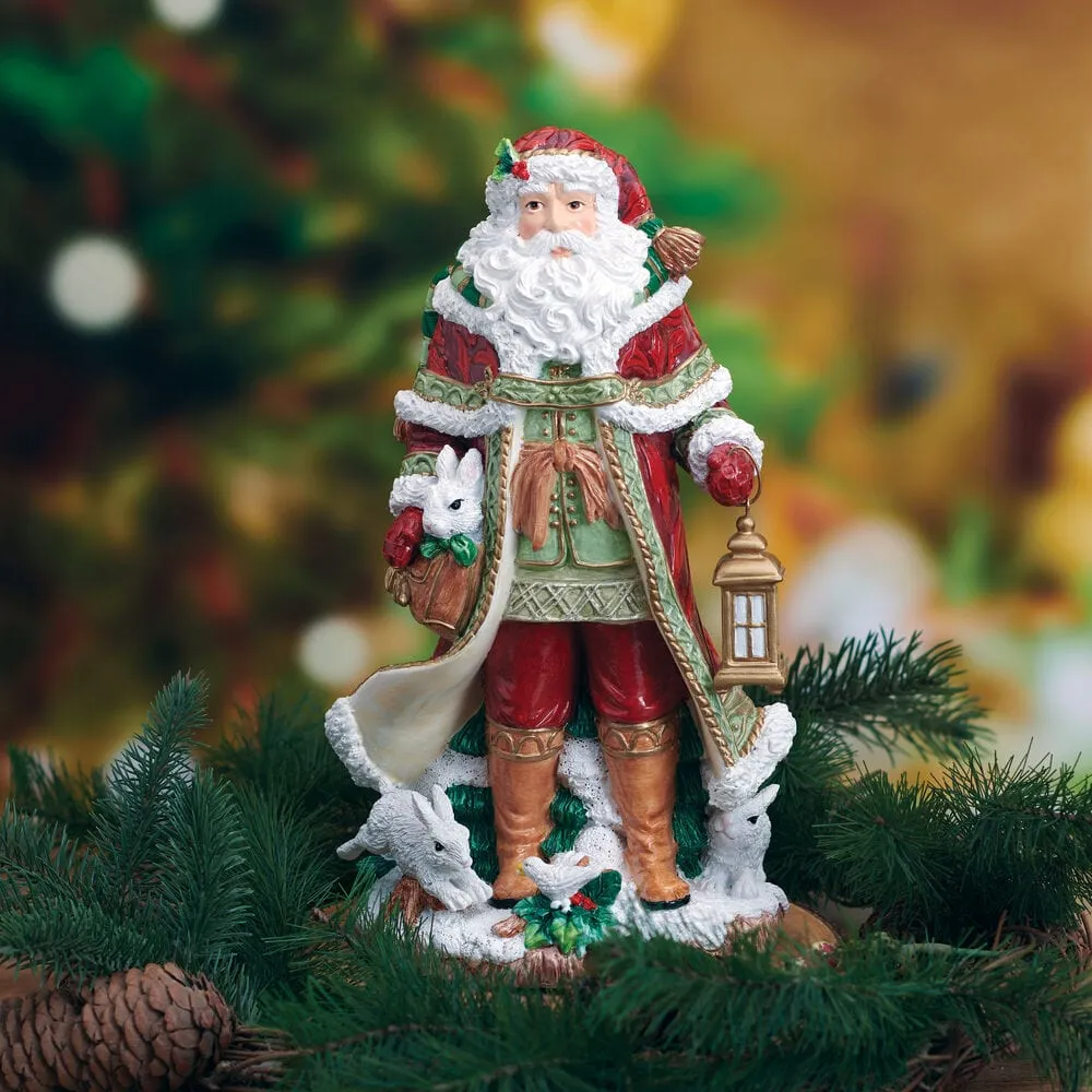 Fitz and Floyd Telluride Santa statuina musicale 28 cm resina