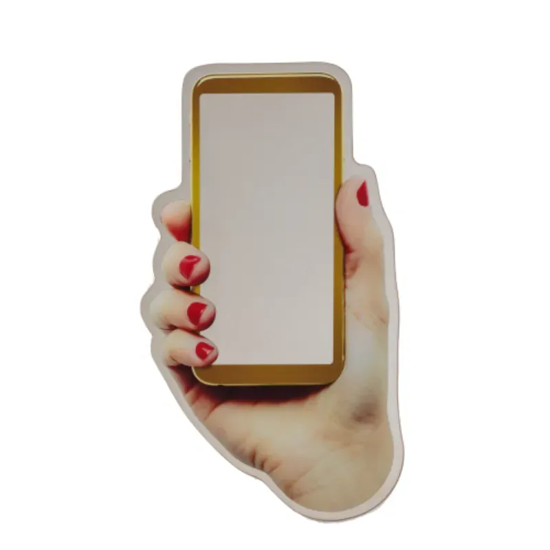 Seletti Selfie Specchio Mano Vintage Bianco