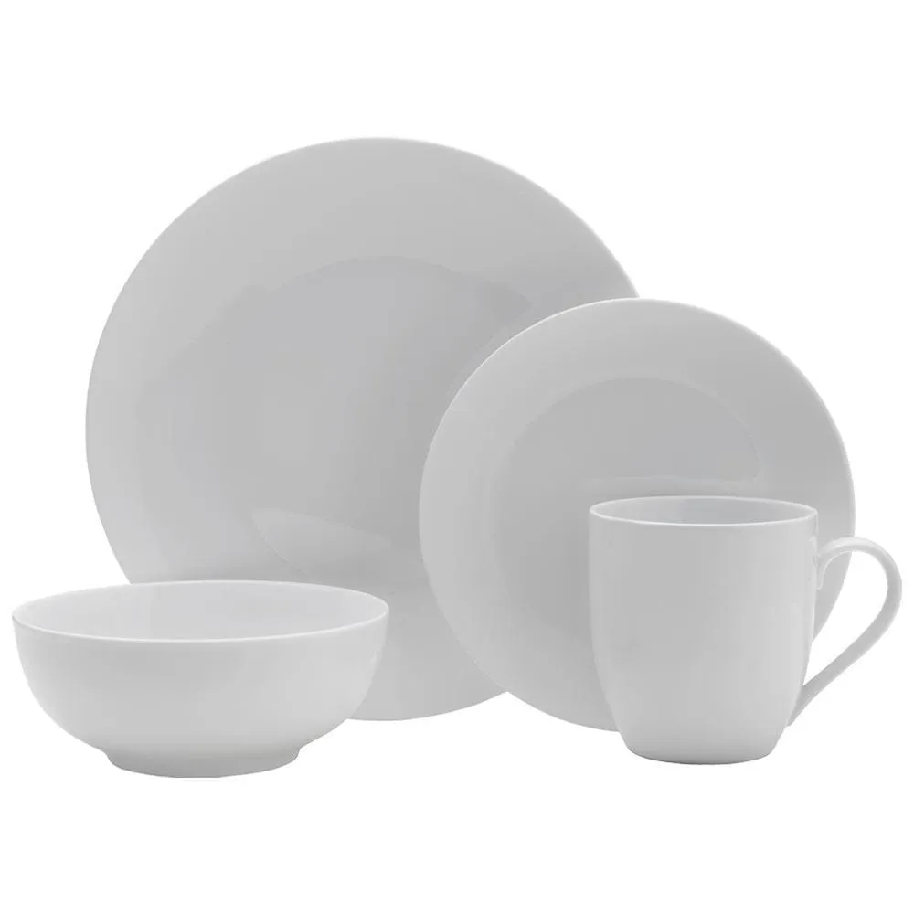 Fitz and Floyd Everyday White Coupe servizio piatti 16 pz porcellana