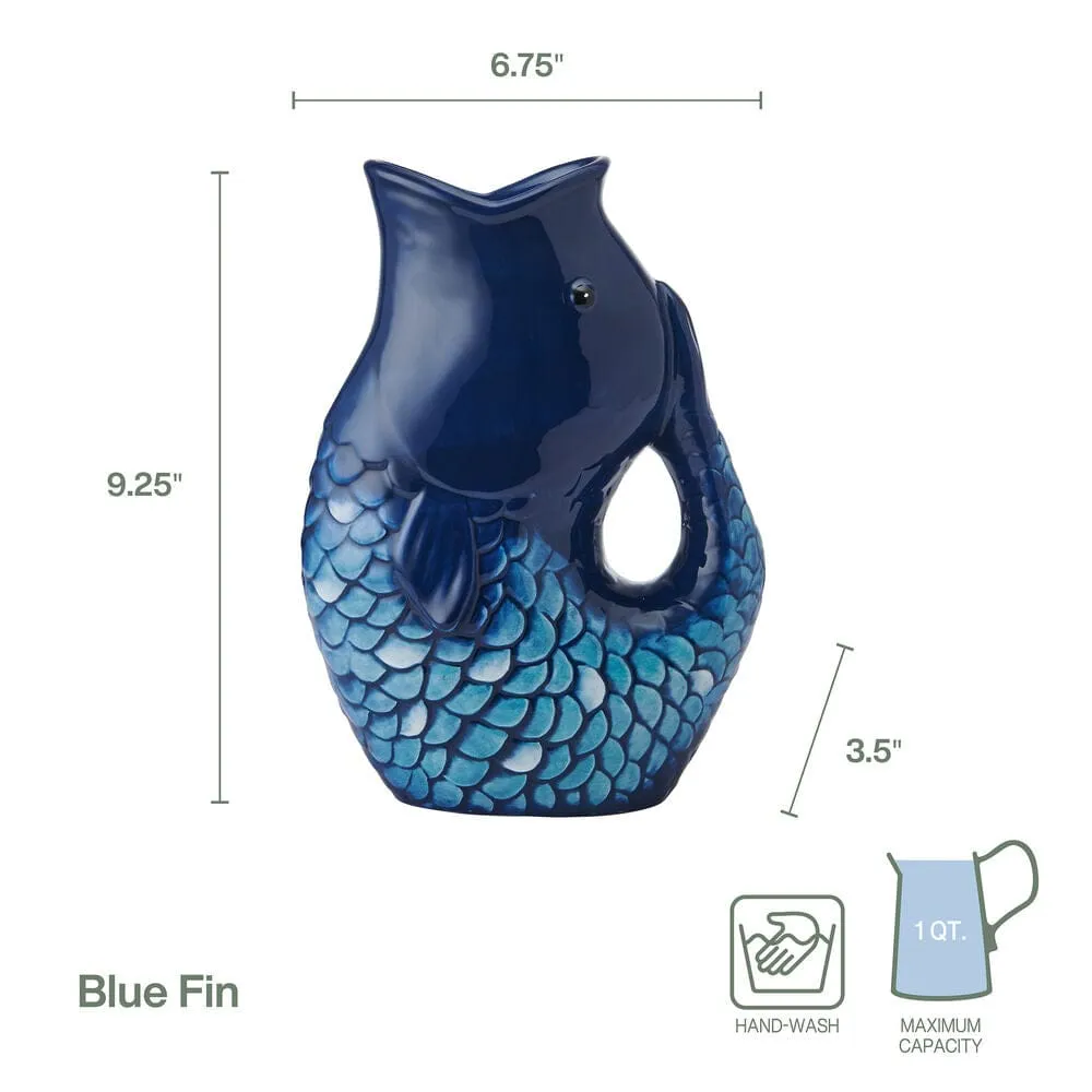 Fitz and Floyd Coastal Blue Fin brocca blu terraglia