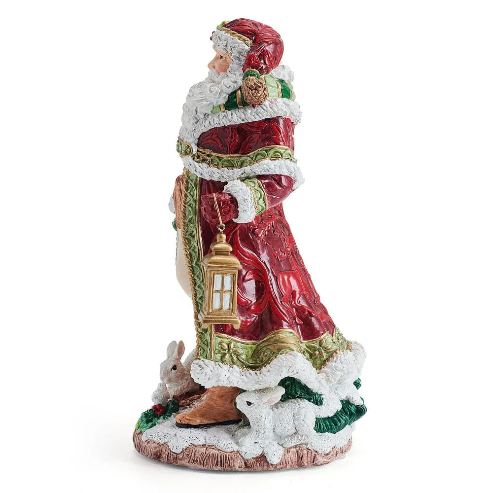 Fitz and Floyd Telluride Santa statuina musicale 28 cm resina