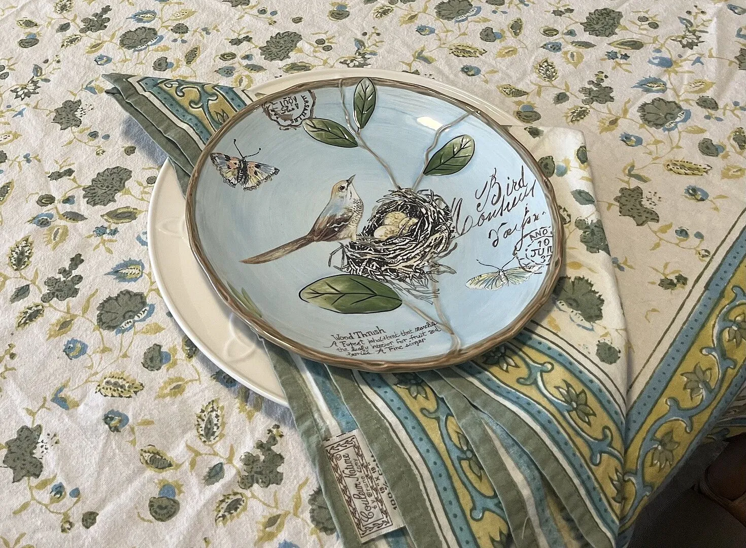 Fitz and Floyd Toulouse Blue servizio piatti 12 pezzi stoneware