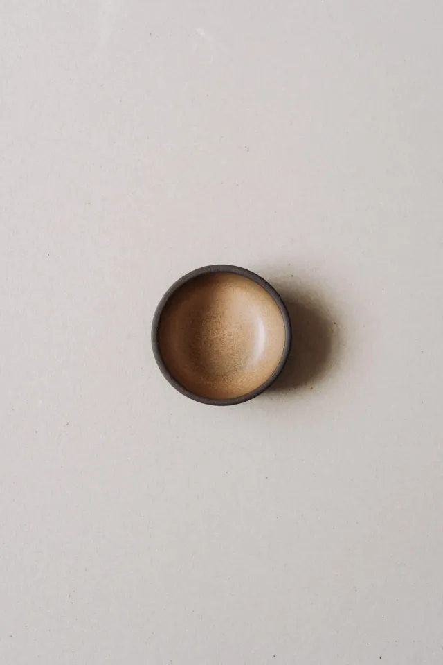 Poemi Fika ciotola 10 cm nera crema opaca