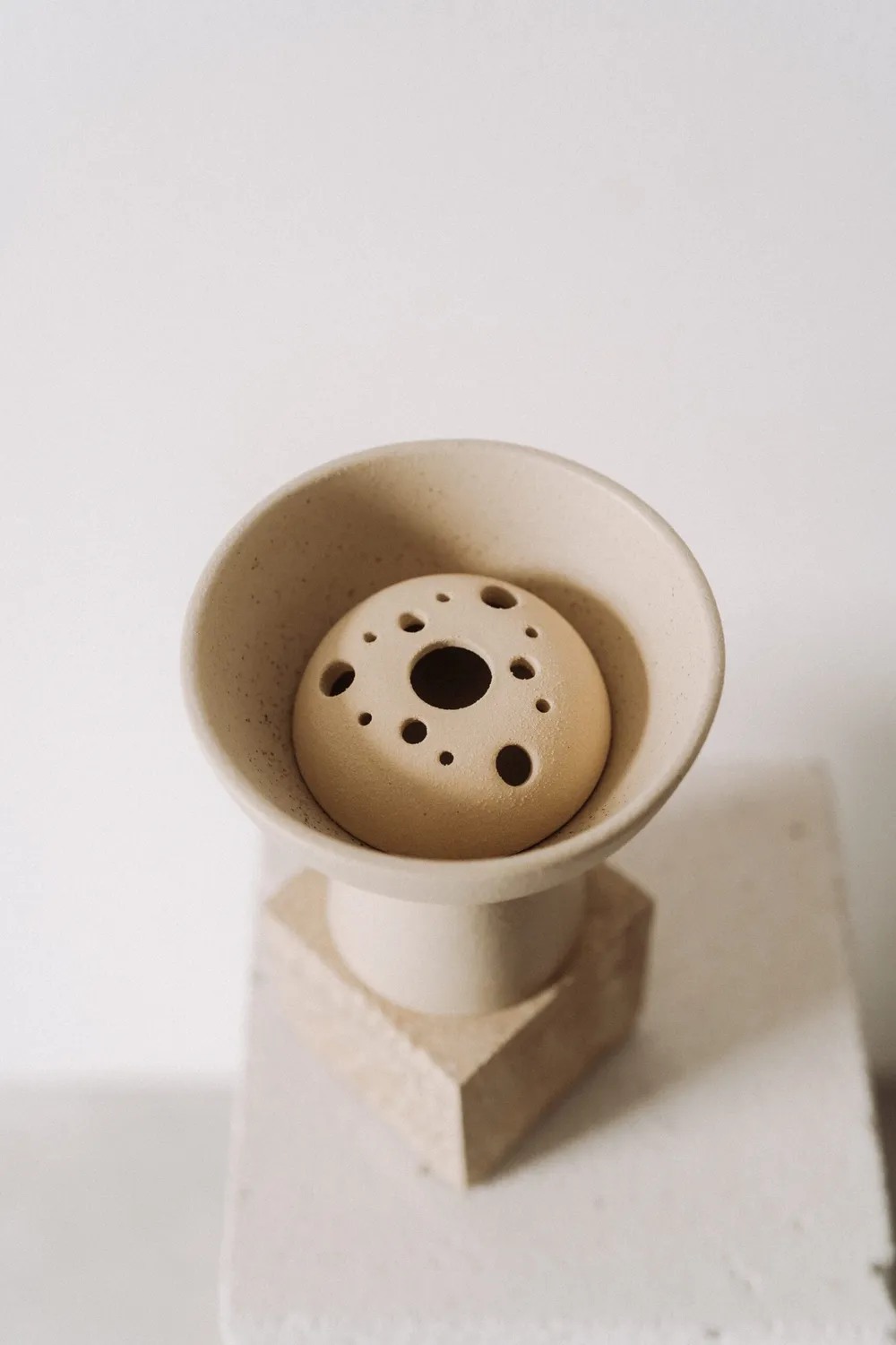 Poemi Japandi coppa in gres 16 cm bianca