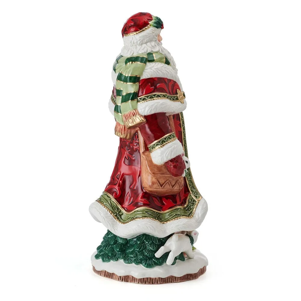 Fitz and Floyd Telluride Studio Santa Statuetta 13 IN Rossa