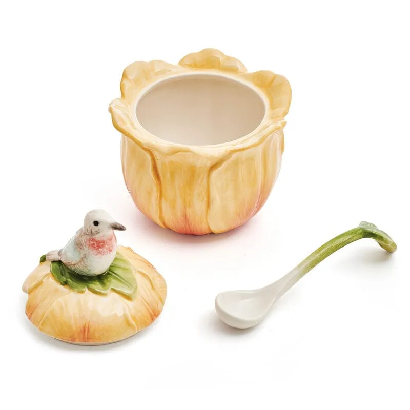 Fitz and Floyd Meadow zuccheriera con cucchiaino 207 ml