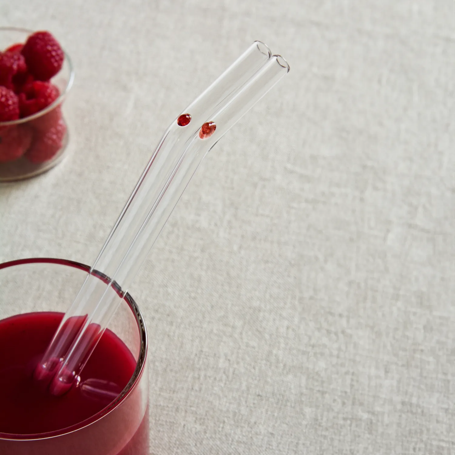 Tavola Ceramica Michele cannuccia vetro rossa borosilicato