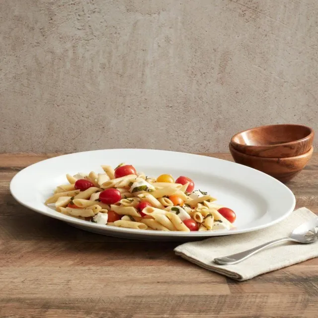 Fitz and Floyd Everyday White vassoio ovale 16 pollici porcellana