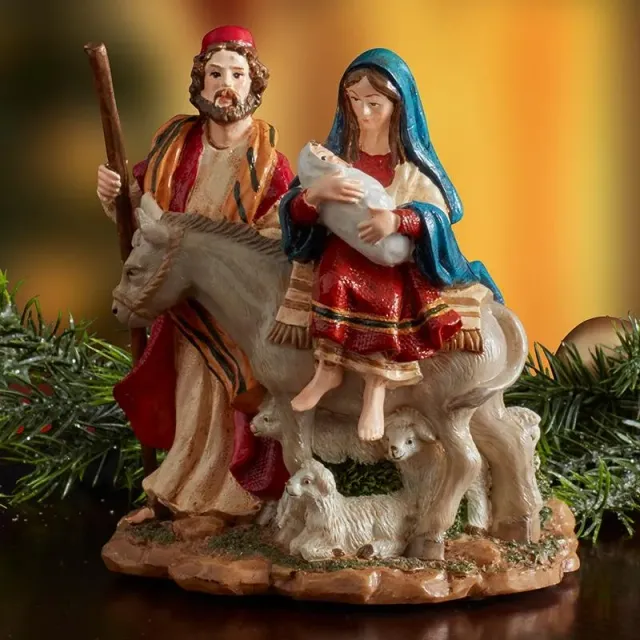 Fitz and Floyd The Journey Nativity presepe musicale 17 cm