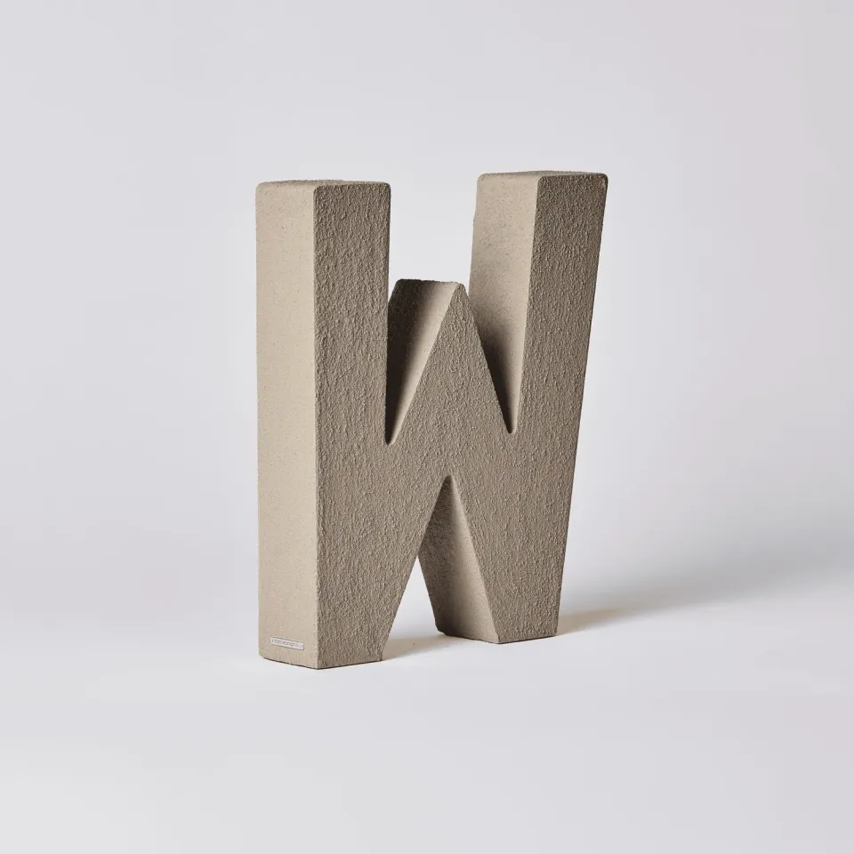 Andrea W piatto beige chiaro M in ceramica