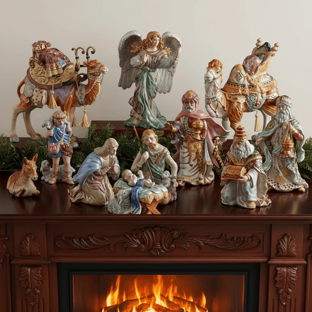 Fitz and Floyd Nativity Baby Jesus statuina presepe terracotta