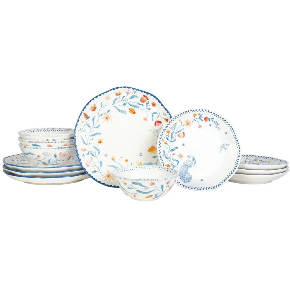 Fitz and Floyd Gracie servizio piatti 12 pezzi maiolica servizio 4