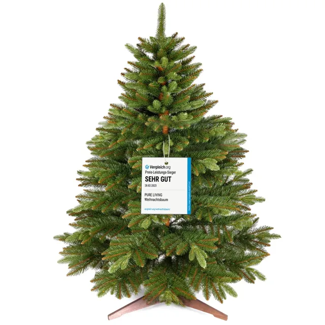 Pure Living albero di Natale artificiale 90 cm realistico legno