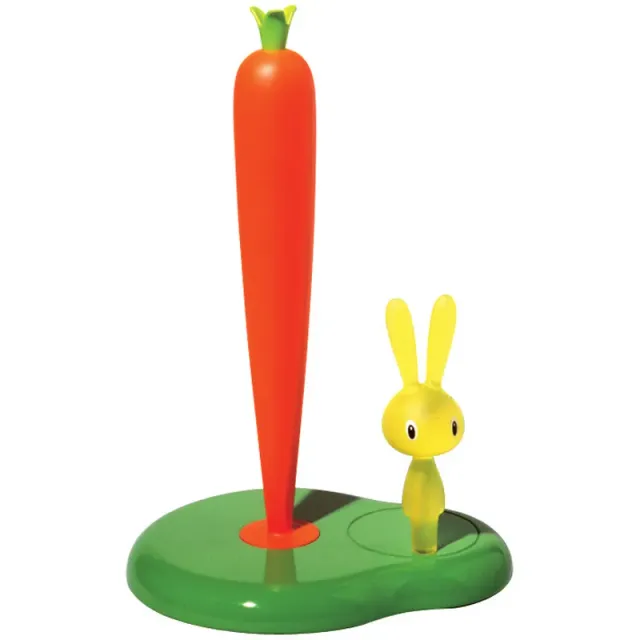 Alessi Bunny & Carrot portarotolo verde termoplastica