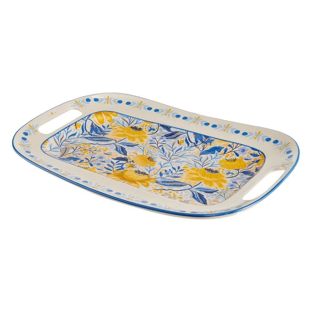Fitz and Floyd Madeline vassoio portata con manici 43 cm