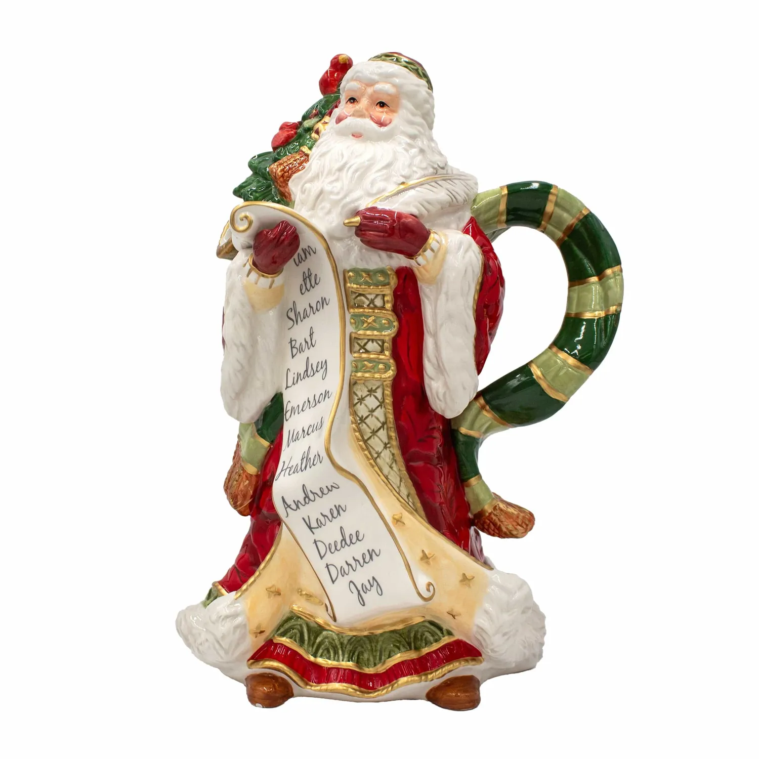 Fitz and Floyd Holiday Home Santa brocca ceramica 1,4 L natalizia